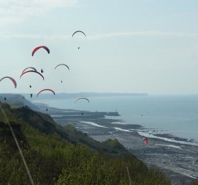 le vol des parapentes